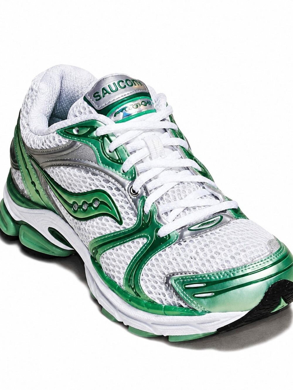 Saucony Pro Grid Triumph 4 - Running Shoes   Green And White Size 8